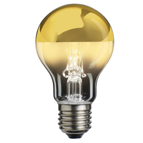 Top spejl guld E27 4W