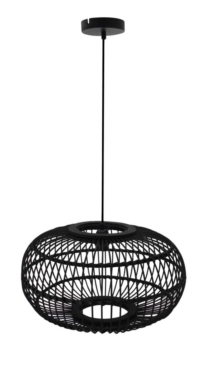 Sort flet pendel 48 cm