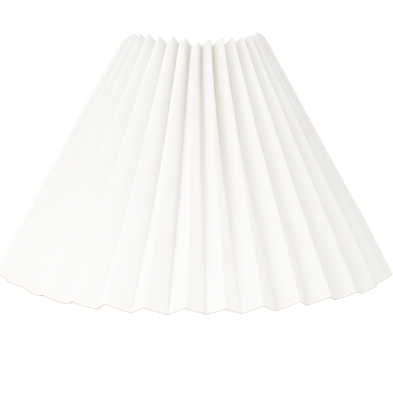 Plisse 27 cm hvid