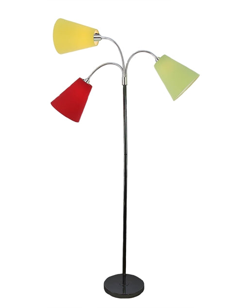 Tivoli 3 standerlampe sort / gul-rød-grøn